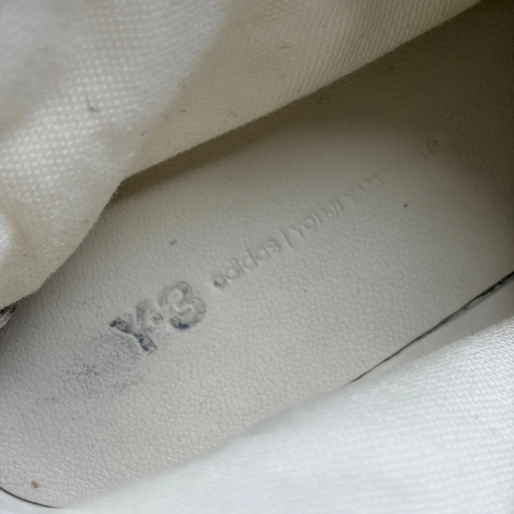 Adidas Y-3 Yohji Yamamoto Men 11 Nizza Distressed High Top White Canvas Sneakers